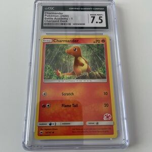 2020 Charmander Pokémon Card - Battle Academy - Graded 7.5